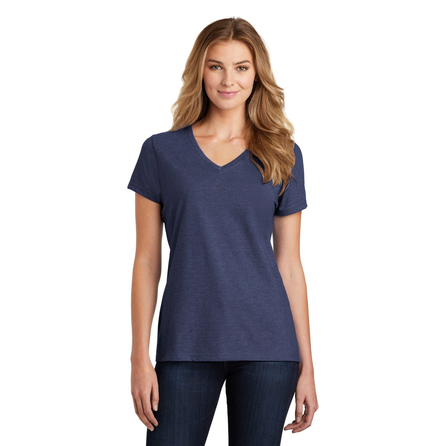 Port & Company-Port & Company ® Women's Fan Favorite ™ Blend V-Neck Tee. LPC455V-MedTech-10